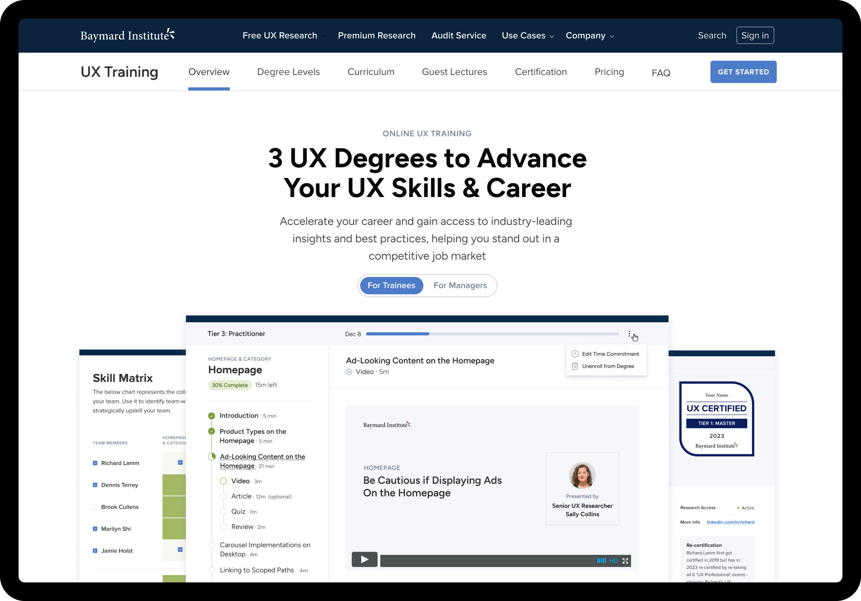 Training Platform Sales Page